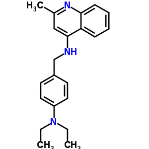 N-[(4-diethylaminophenyl)methyl]-2-methyl-quinolin-4-amine Structure,5430-95-5Structure