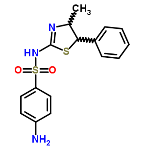 Benzenesulfonamide,4-amino-n-(4,5-dihydro-4-methyl-5-phenyl-2-thiazolyl)- Structure,5433-62-5Structure