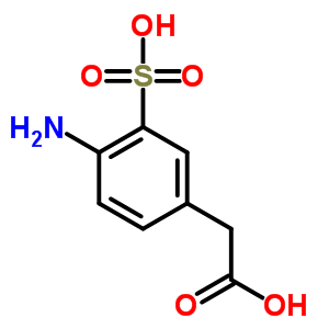 Benzeneacetic acid, 4-amino-3-sulfo- Structure,5433-75-0Structure