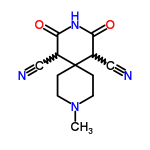 9-Methyl-2,4-dioxo-3,9-diazaspiro[5.5]undecane-1,5-dicarbonitrile Structure,5434-96-8Structure