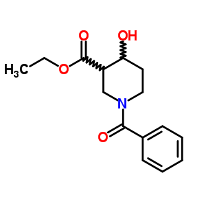 3-Piperidinecarboxylicacid, 1-benzoyl-4-hydroxy-, ethyl ester Structure,5435-00-7Structure