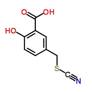 Benzoic acid, 2-hydroxy-5-(thiocyanatomethyl)- Structure,5435-62-1Structure