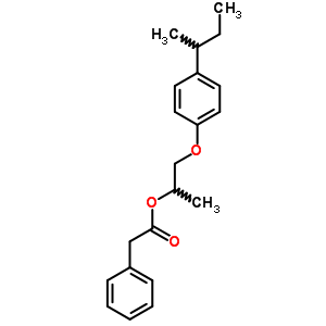 Benzeneacetic acid,1-methyl-2-[4-(1-methylpropyl)phenoxy]ethyl ester Structure,5436-64-6Structure