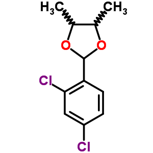 1,3-Dioxolane,2-(2,4-dichlorophenyl)-4,5-dimethyl- Structure,5436-70-4Structure