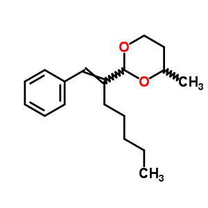 1,3-Dioxane,4-methyl-2-[1-(phenylmethylene)hexyl]- Structure,5436-76-0Structure