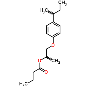 Butanoic acid,1-methyl-2-[4-(1-methylpropyl)phenoxy]ethyl ester Structure,5437-05-8Structure