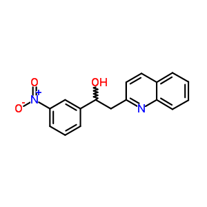 a-(3-硝基苯基)-2-喹啉乙醇結(jié)構(gòu)式_5437-26-3結(jié)構(gòu)式