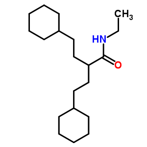 4-Cyclohexyl-2-(2-cyclohexylethyl)-n-ethyl-butanamide Structure,5437-89-8Structure