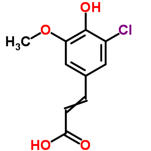 3-(3-Chloro-4-hydroxy-5-methoxy-phenyl)prop-2-enoic acid Structure,5438-40-4Structure