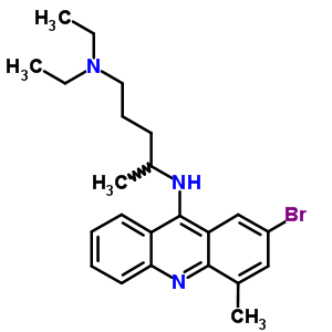 Acridine, 2-bromo-9-[(4-diethylamino-1-methylbutyl)amino]-4-methyl-, hydrochloride Structure,5438-93-7Structure