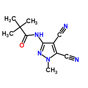 Propanamide,n-(4,5-dicyano-1-methyl-1h-pyrazol-3-yl)-2,2-dimethyl- Structure,54385-57-8Structure