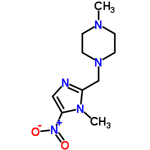 1-Methyl-4-[(1-methyl-5-nitro-1h-imidazol-2-yl)methyl ]piperazine Structure,54387-29-0Structure