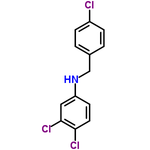 3,4-Dichloro-n-[(4-chlorophenyl)methyl]aniline Structure,5441-80-5Structure