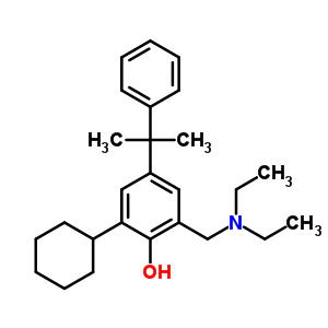 2-Cyclohexyl-6-(diethylaminomethyl)-4-(2-phenylpropan-2-yl)phenol Structure,5442-67-1Structure