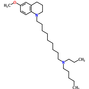 9-(6-Methoxy-3,4-dihydro-2h-quinolin-1-yl)-n-pentyl-n-propyl-nonan-1-amine Structure,5443-20-9Structure