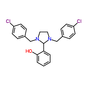 2-[1,3-Bis[(4-chlorophenyl)methyl]imidazolidin-2-yl]phenol Structure,5443-27-6Structure