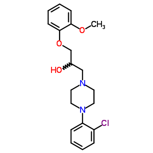 1-Piperazineethanol,4-(2-chlorophenyl)-a-[(2-methoxyphenoxy)methyl]- Structure,5443-29-8Structure