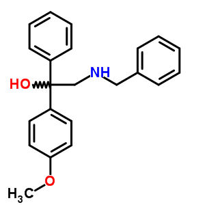 Benzenemethanol,4-methoxy-a-phenyl-a-[[(phenylmethyl)amino]methyl]-,hydrochloride (1:1) Structure,5443-66-3Structure