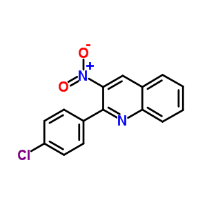 2-(4-氯苯基)-3-硝基-喹啉結(jié)構(gòu)式_5443-78-7結(jié)構(gòu)式