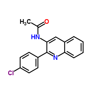 Acetamide,n-[2-(4-chlorophenyl)-3-quinolinyl]- Structure,5443-83-4Structure