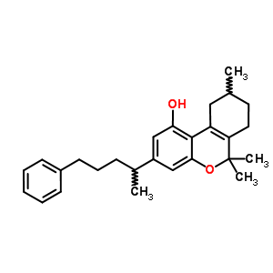 7,8,9,10-Tetrahydro-3-(1-methyl-4-phenylbutyl)-6,6,9-trimethyl-6h-dibenzo[b,d]pyran-1-ol Structure,54436-95-2Structure