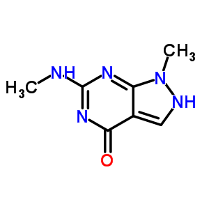 4H-pyrazolo[3,4-d]pyrimidin-4-one,1,5-dihydro-1-methyl-6-(methylamino)- Structure,5444-26-8Structure