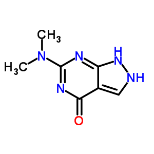 4H-pyrazolo[3,4-d]pyrimidin-4-one,6-(dimethylamino)-1,5-dihydro- Structure,5444-27-9Structure