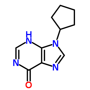 6H-purin-6-one,9-cyclopentyl-1,9-dihydro- Structure,5444-82-6Structure