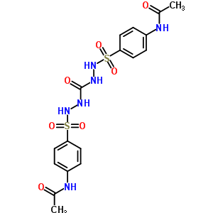 N-[4-[[[(4-acetamidophenyl)sulfonylamino]carbamoylamino]sulfamoyl]phenyl]acetamide Structure,5444-89-3Structure