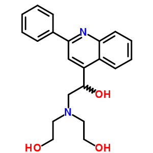 4-Quinolinemethanol, a-[[bis(2-hydroxyethyl)amino]methyl]-2-phenyl- Structure,5445-71-6Structure