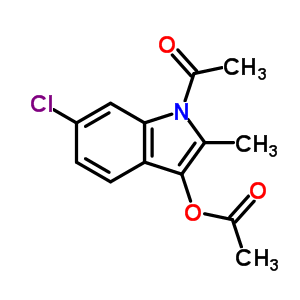 Ethanone,1-[3-(acetyloxy)-6-chloro-2-methyl-1h-indol-1-yl]- Structure,5446-24-2Structure