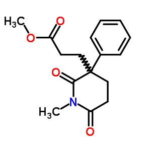 Methyl 3-(1-methyl-2,6-dioxo-3-phenyl-3-piperidyl)propanoate Structure,5446-62-8Structure