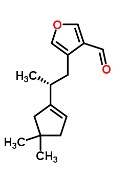 (R)-4-(2-(4,4-dimethyl-1-cyclopenten-1-yl)propyl)-3-furancarboxaldehyde Structure,54462-53-2Structure