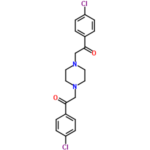 Ethanone,2,2-(1,4-piperazinediyl)bis[1-(4-chlorophenyl)- Structure,5447-51-8Structure