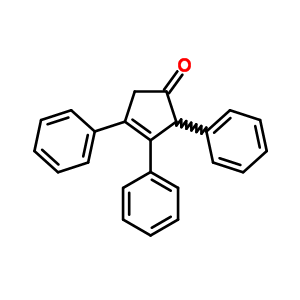 3-Cyclopenten-1-one,2,3,4-triphenyl- Structure,5448-07-7Structure