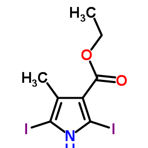 Ethyl 2,5-diiodo-4-methyl-1h-pyrrole-3-carboxylate Structure,5448-13-5Structure