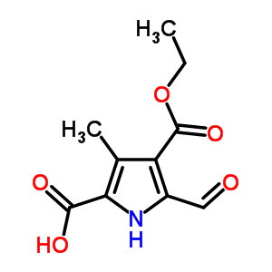 5-Formyl-3-methyl-1H-pyrrole-2,4-dicarboxylic acid 4-ethyl ester Structure,5448-14-6Structure