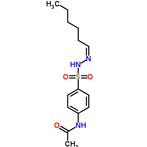 Benzenesulfonic acid,4-(acetylamino)-, 2-hexylidenehydrazide Structure,5448-81-7Structure