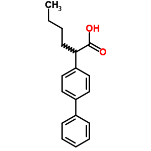 2-(4-Phenylphenyl)hexanoic acid Structure,5449-45-6Structure