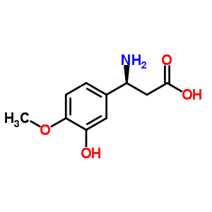 (S)-3-(3-羥基-4-甲氧基苯基)-beta-丙氨酸結(jié)構(gòu)式_54503-13-8結(jié)構(gòu)式