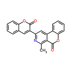 5H-[1]benzopyrano[3,4-c]pyridin-5-one,  4-methyl-2-(2-oxo-2h-1-benzopyran-3-yl)- Structure,5452-31-3Structure