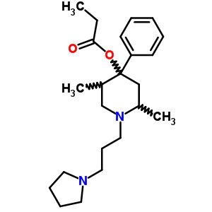 2,5-Dimethyl-4-phenyl-4-propionyloxy-1-[3-(1-pyrrolidinyl)propyl ]piperidine Structure,54521-98-1Structure