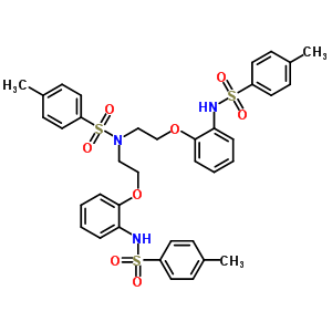 4-Methyl-n,n-bis[2-[2-[(4-methylphenyl)sulfonylamino]phenoxy]ethyl]benzenesulfonamide Structure,54533-69-6Structure