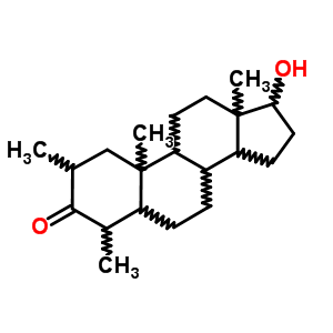 17Beta-hydroxy-2alpha,4alpha-dimethyl-5alpha-androstan-3-one Structure,54550-08-2Structure