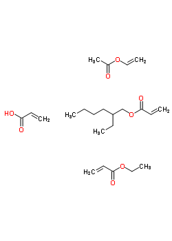 2-Propenoic acid, polymer with ethenyl acetate, 2-ethylhexyl 2-propenoate and ethyl 2-propenoate Structure,54579-45-2Structure