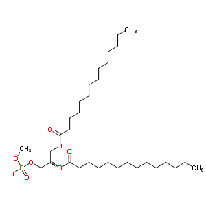 Dimyristic acid, 1-(((hydroxymethoxyphosphinyl)oxy)methyl)-1,2-ethanediyl ester Structure,54672-40-1Structure