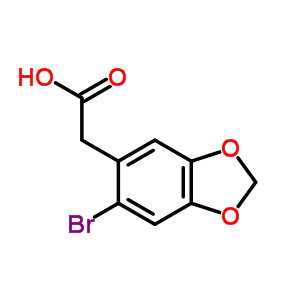 (6-Bromo-benzo1,3dioxol-5-yl)-acetic acid Structure,5470-14-4Structure