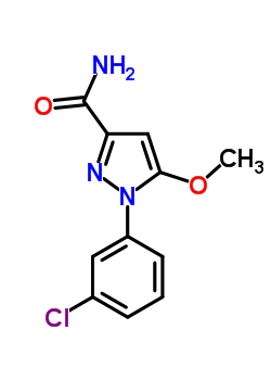 3-Carbamoyl-1-(3-chlorophenyl)-5-methoxypyrazole Structure,54708-52-0Structure