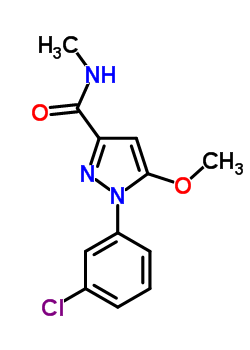 1-(3-Chlorophenyl)-5-methoxy-3-(n-methylcarbamoyl)pyrazole Structure,54708-68-8Structure