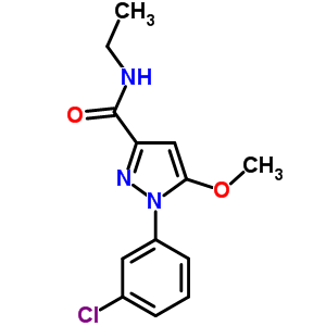 1-(3-Chlorophenyl)-n-ethyl-5-methoxy-1h-pyrazole-3-carboxamide Structure,54708-72-4Structure